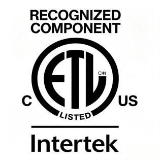 ETL Listed by Intertek, US safety certification for electrical products