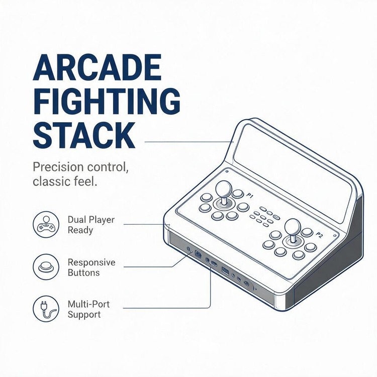 Arcade game console with joysticks, CB certification for gaming electronic equipment