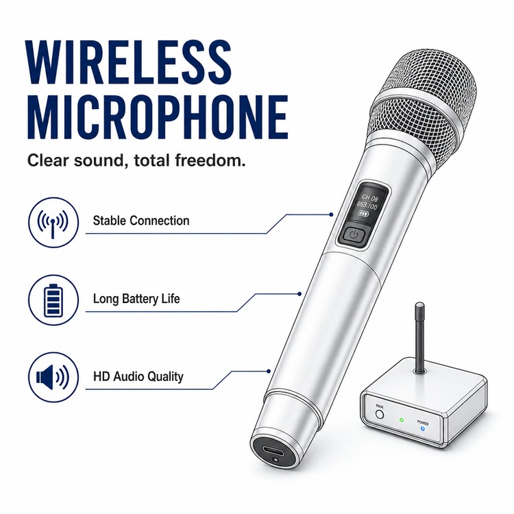 Wireless handheld microphone CE EMC&LVD&RED compliance certification for European market
